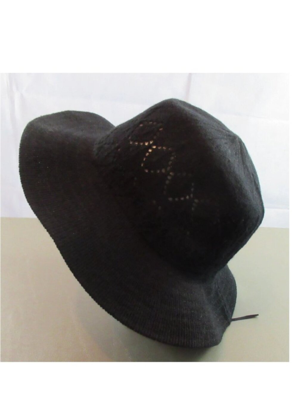 Collection XIIX Women's Open Weave Panama Hat, Black, One Size